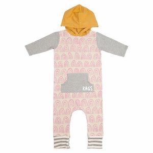 Long sleeve pink hooded rainbow iso DISO